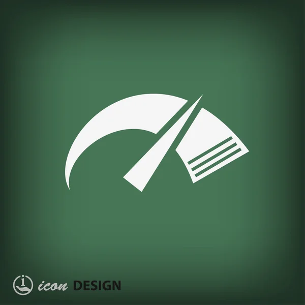 Speedometer flat design icon — Stock Vector