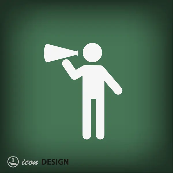 Publicidade ícone de design plano —  Vetores de Stock