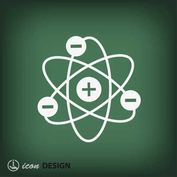 Atom flatt dimensjoneringsikon – stockvektor