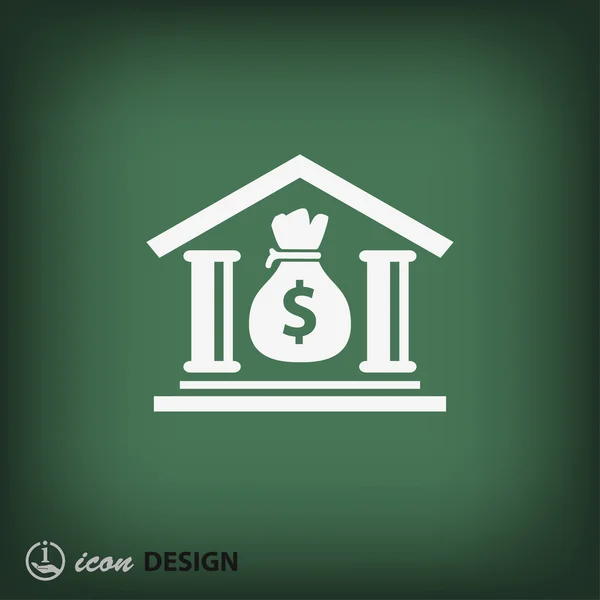 Bank plat ontwerp pictogram — Stockvector