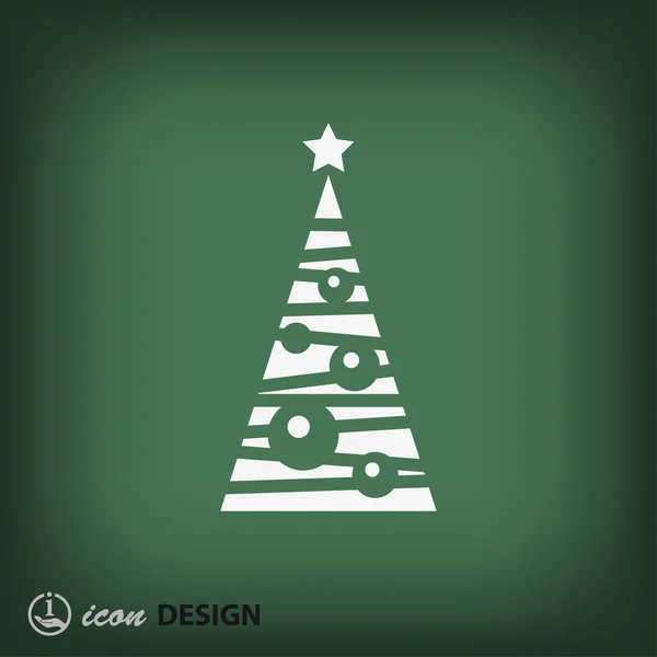 Icono del árbol de Navidad — Vector de stock