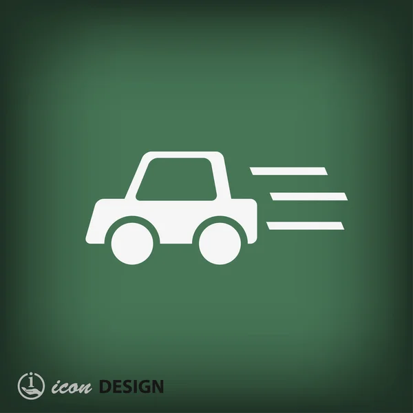 Coche icono de diseño plano — Vector de stock