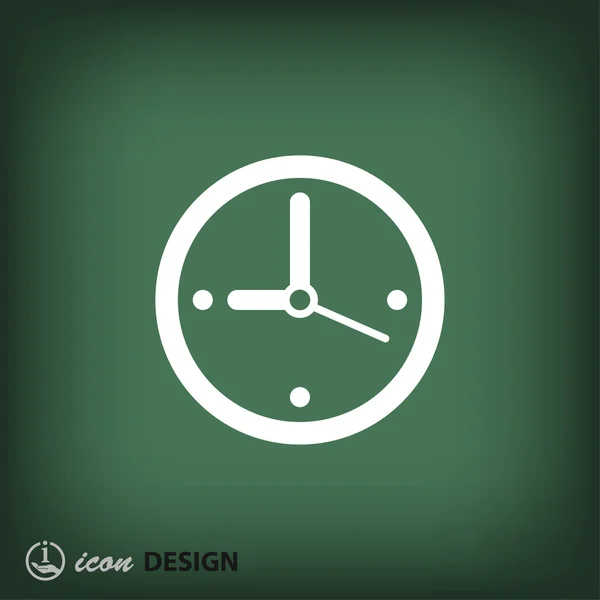 Reloj icono de diseño plano — Archivo Imágenes Vectoriales