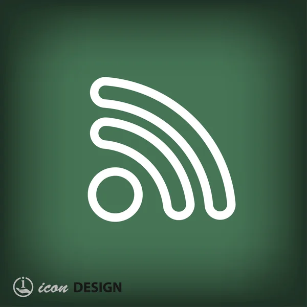 RSS düz tasarım simgesi — Stok Vektör