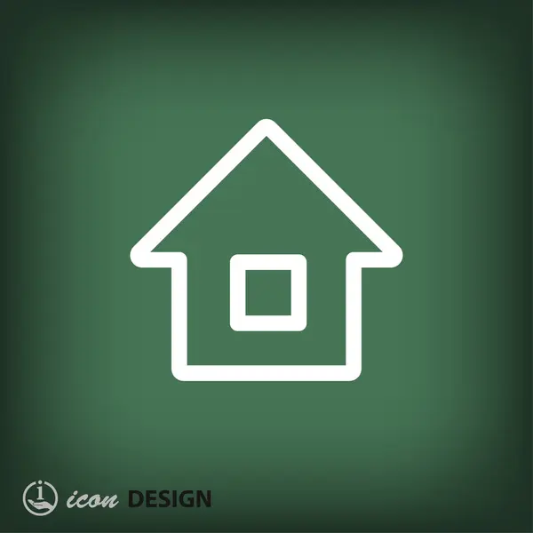 Ícone de design plano em casa —  Vetores de Stock