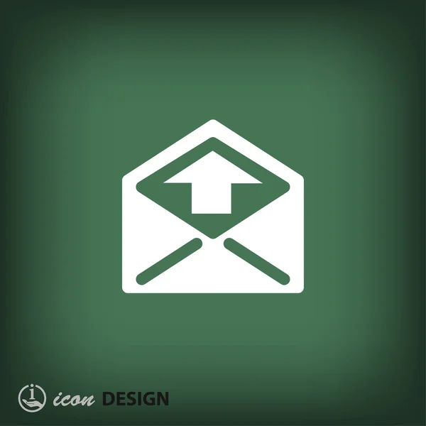 Mail design piatto icona — Vettoriale Stock