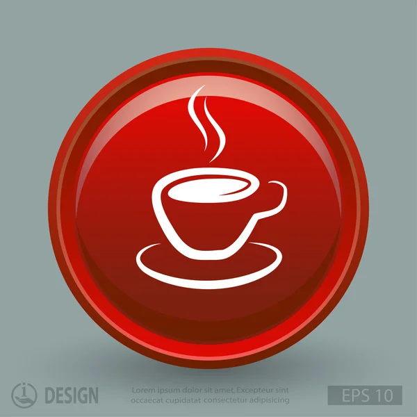 Cup flat design icon — Stock Vector