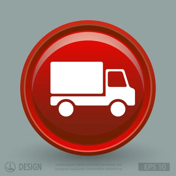 Truck flat design icon — Stock Vector