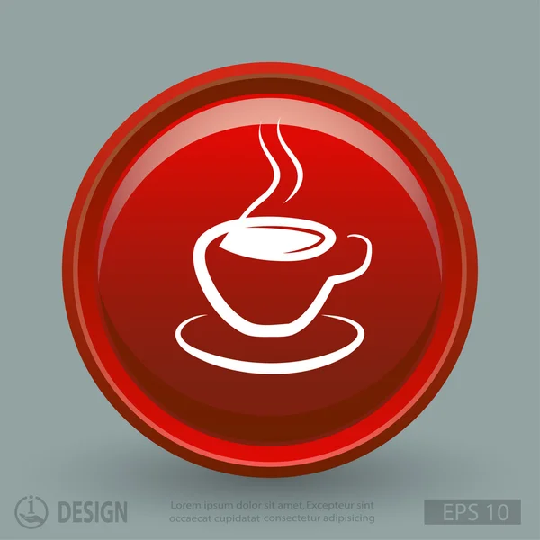 Cup flat design icon — Stock Vector