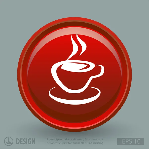 Cup flat design icon — Stock Vector