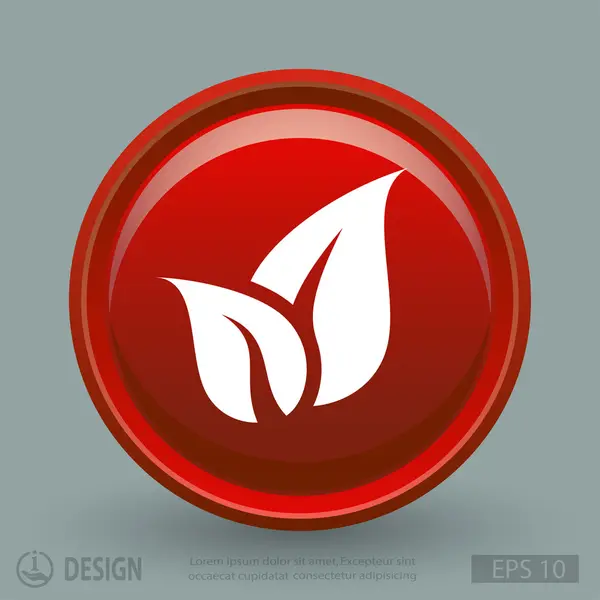 Öko-flache Design-Ikone — Stockvektor