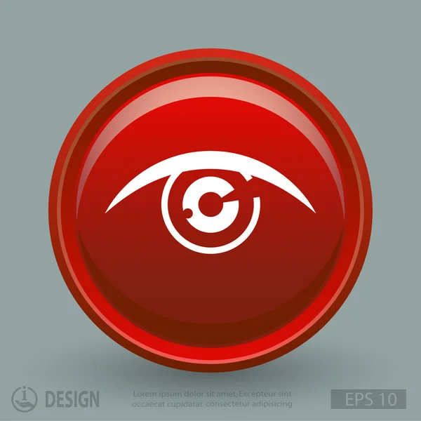 Eye flat design icon — Stock Vector