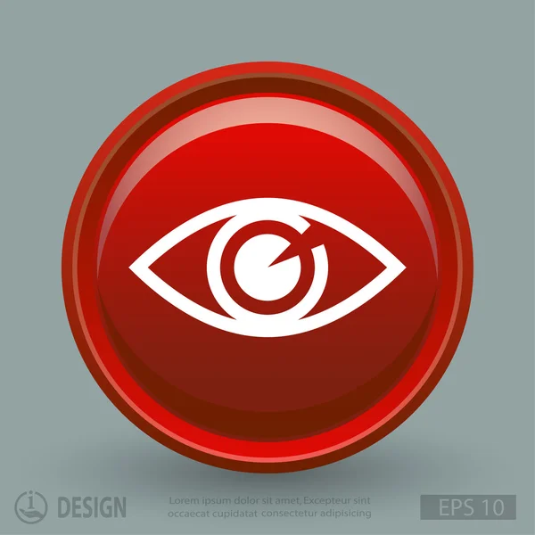 Eye flat design icon — Stock Vector