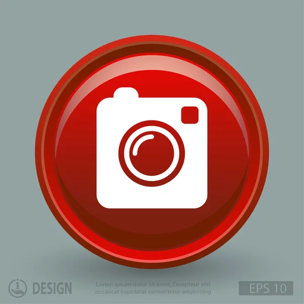 Camerasymbool plat ontwerp — Stockvector