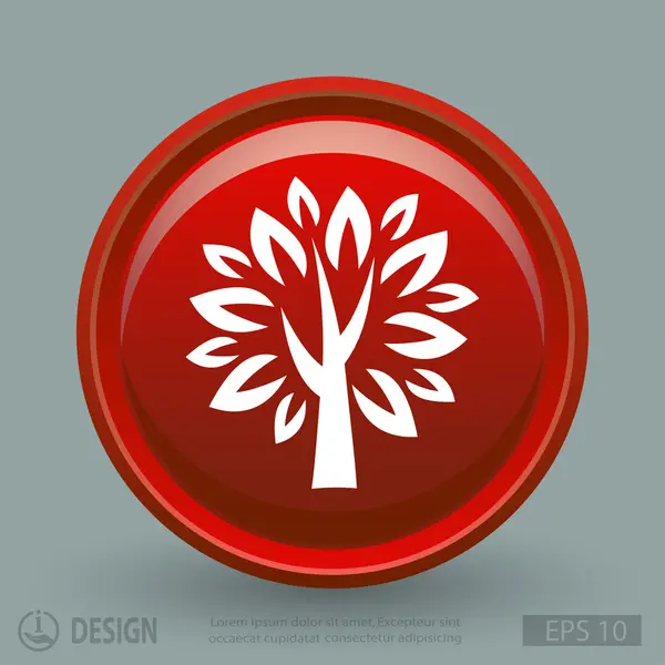 Baum flache Design-Ikone — Stockvektor