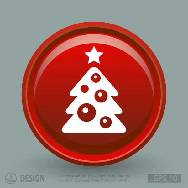 Kerstboom pictogram — Stockvector