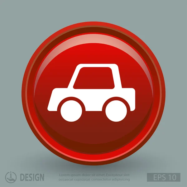 Car flat design icon — Stock Vector