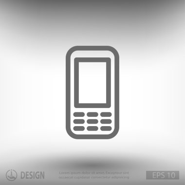 cep telefonu düz tasarım simgesi