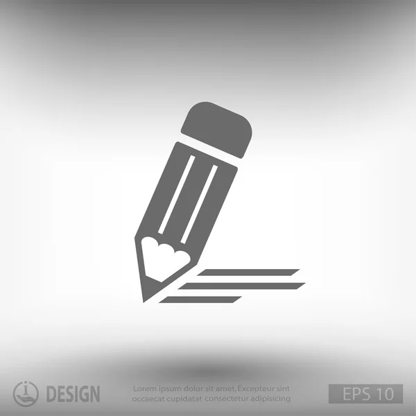 Nota icono de diseño plano — Vector de stock