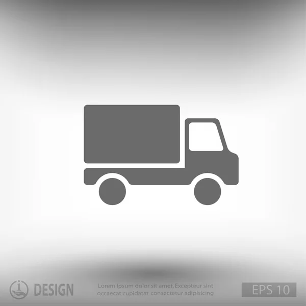 Truck flat design icon — Stock Vector