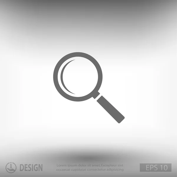 Pictograph ikon pencarian - Stok Vektor