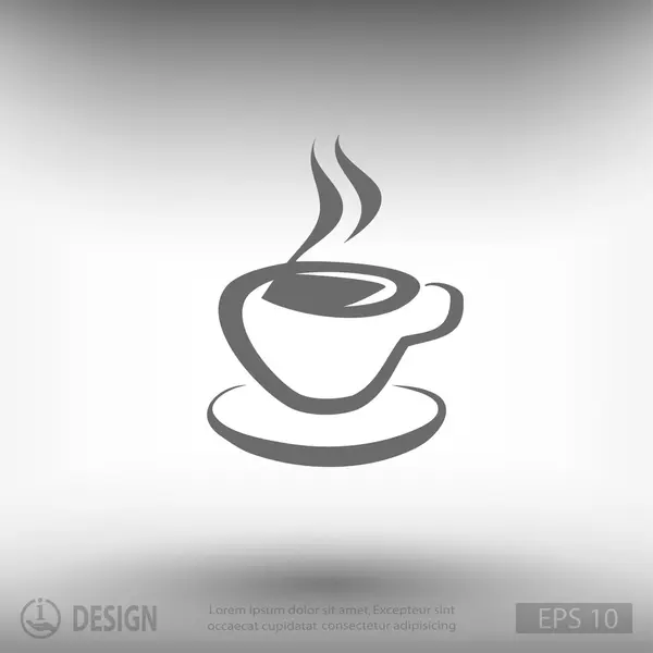 Cup flat design icon — Stock Vector