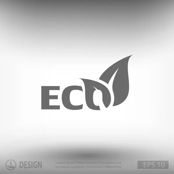 Eco plat ontwerp pictogram — Stockvector