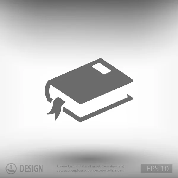 Libro icono de diseño plano — Vector de stock