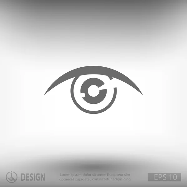 Eye flat design icon — Stock Vector