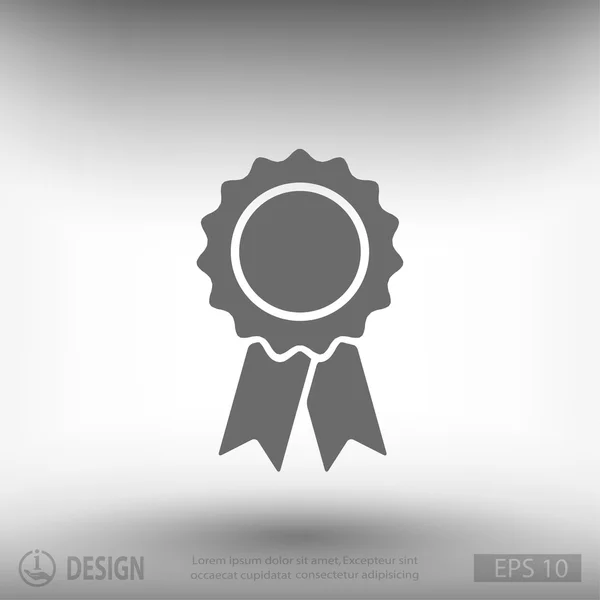 Auszeichnung flache Design-Ikone — Stockvektor