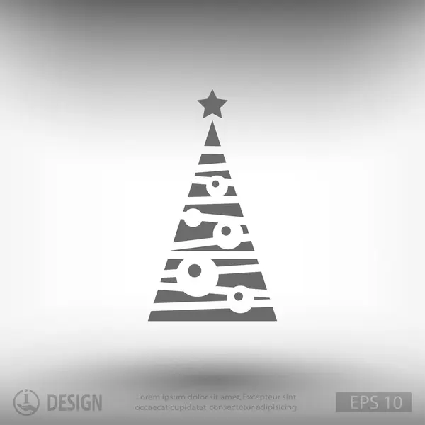 Christmas tree icon — Stock Vector