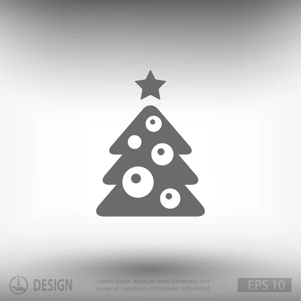 Kerstboom pictogram — Stockvector