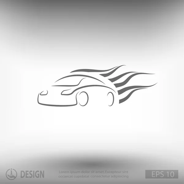 Icône design plat voiture — Image vectorielle