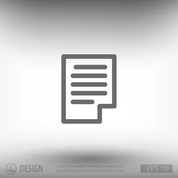 Página icono de diseño plano — Vector de stock