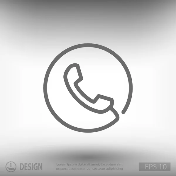 Telefon Düz Tasarım Simgesi — Stok Vektör