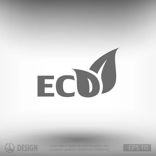 Eco flat design icon — Stock Vector