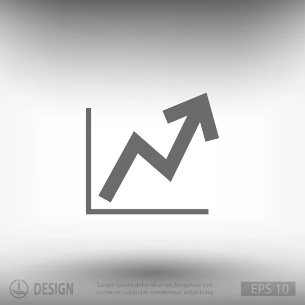 Icono de diseño plano gráfico — Archivo Imágenes Vectoriales