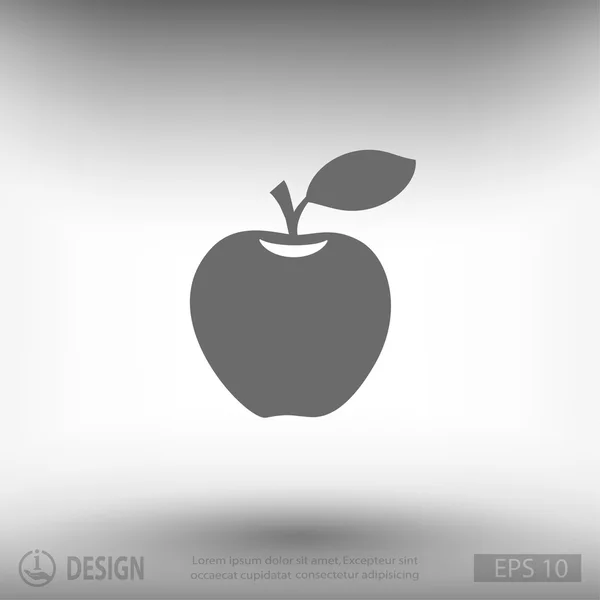 Apple flache Design-Ikone — Stockvektor