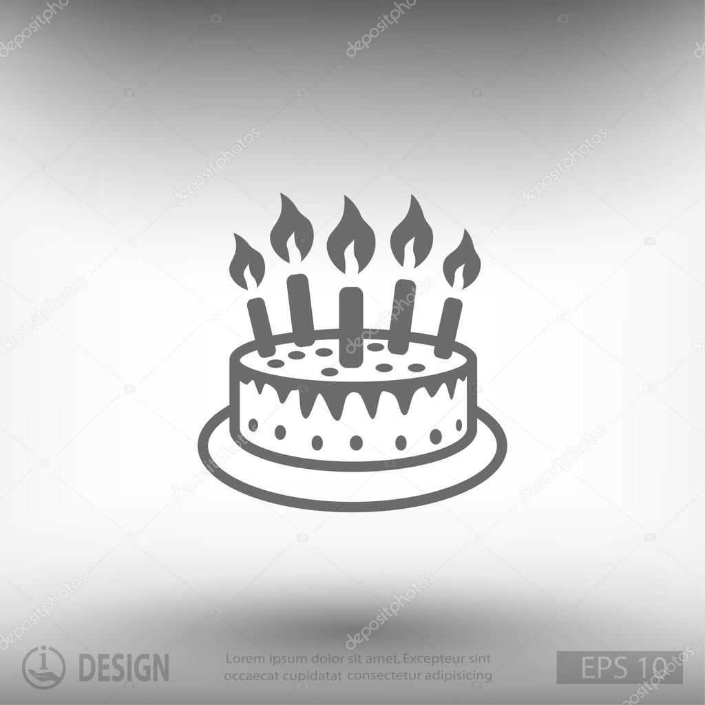 Holiday cake flat design icon
