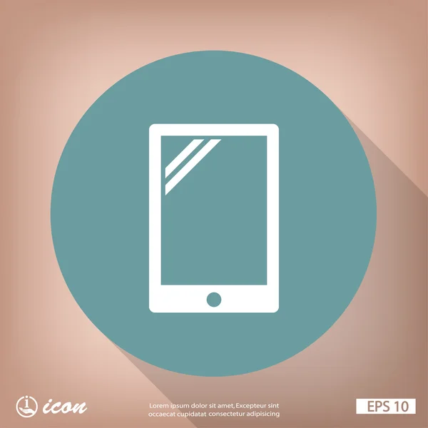 Tablet pc icona di design piatto — Vettoriale Stock