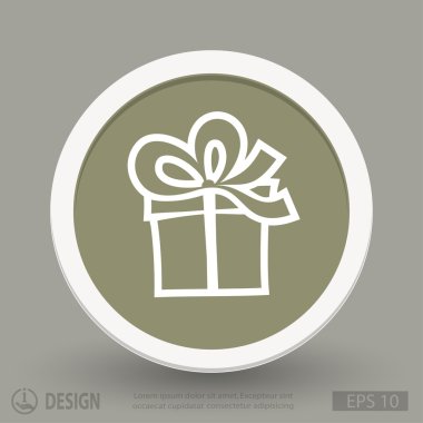 Hediye düz tasarım simgesi