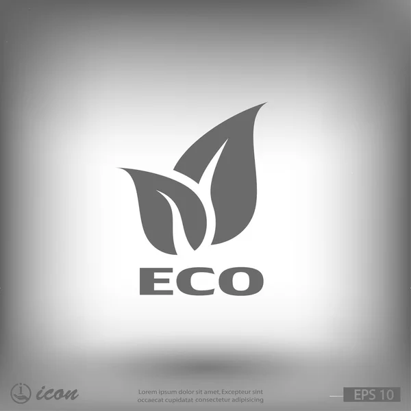 Eco flat design icon — Stock Vector