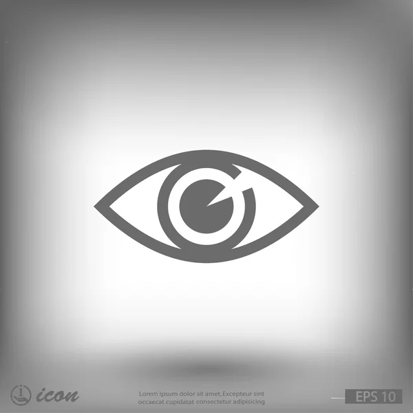 Eye flat design icon — Stock Vector