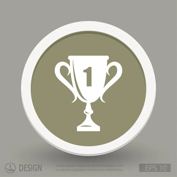 Champions cup platte ontwerp pictogram — Stockvector