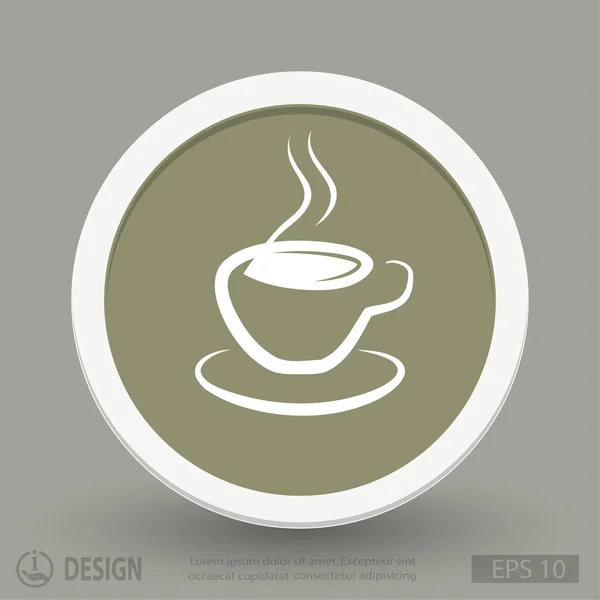 Cup flat design icon — Stock Vector