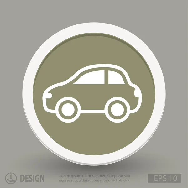 Car flat design icon — Stock Vector