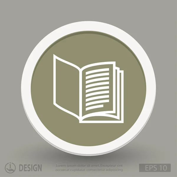 Buch flache Design-Ikone — Stockvektor