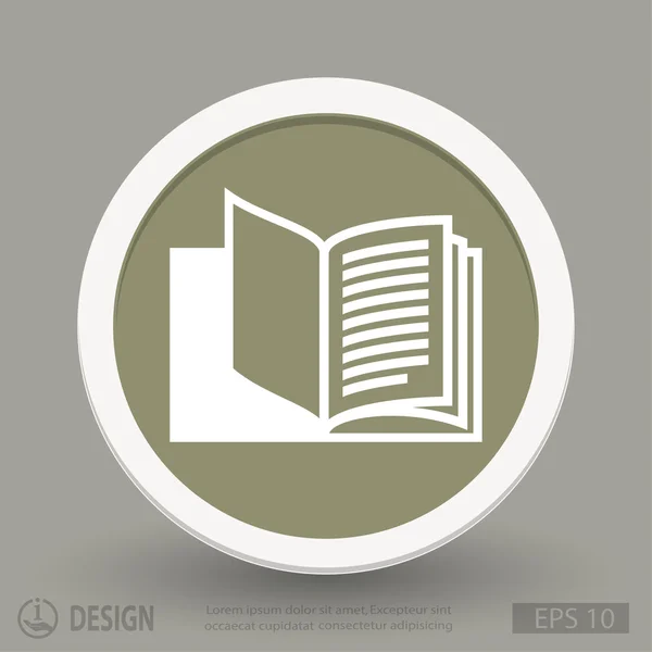 Book flat design icon — Stock Vector