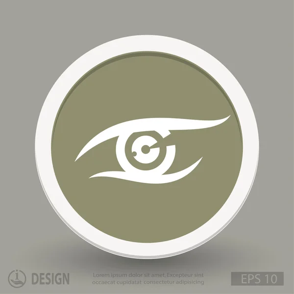 Eye flat design icon — Stock Vector