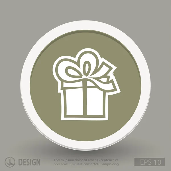 Icono de diseño plano de regalo — Archivo Imágenes Vectoriales